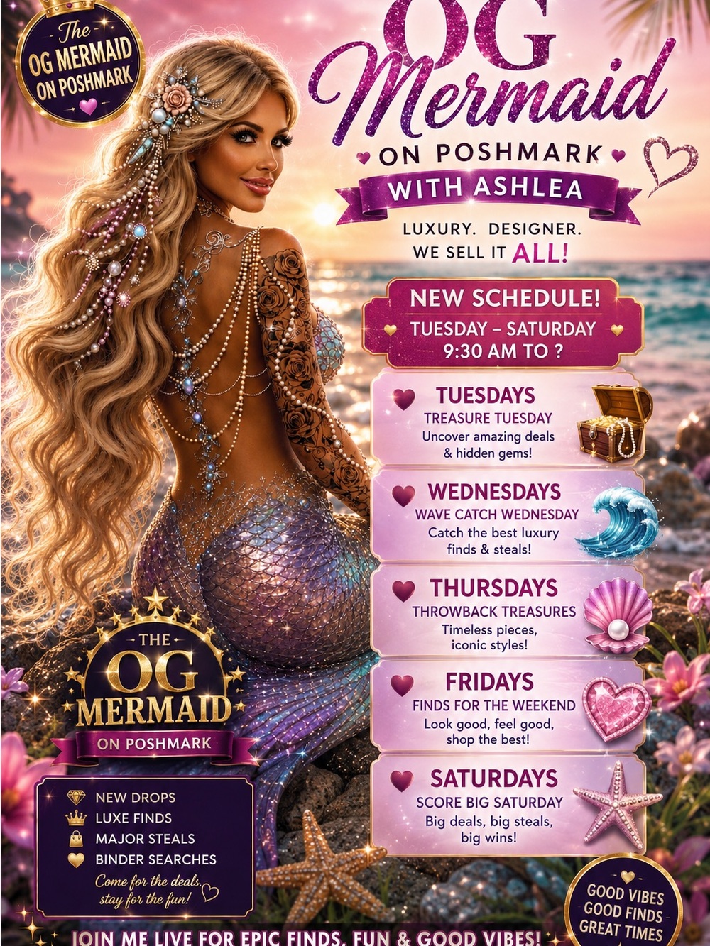 🧜♀️🌊 OG MERMAID 🧜🏼♀️ SOLO FLYER - Picture 3 of 10